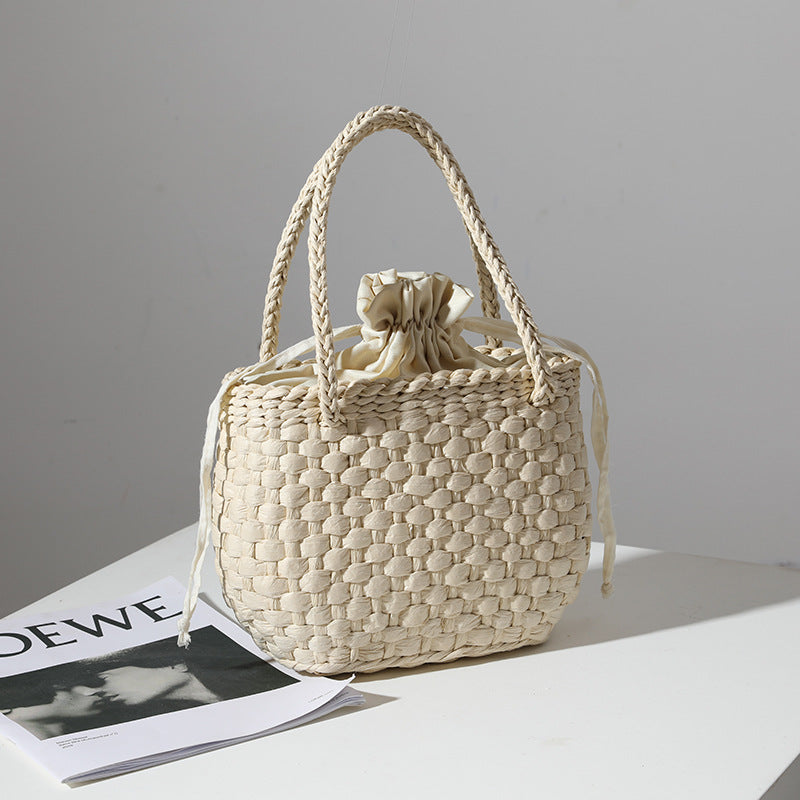 Handmade mini basket handbag with stylish woven pattern Skanto