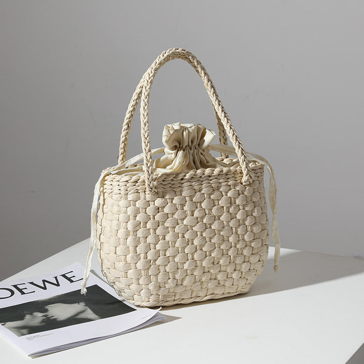 Handmade mini basket handbag with stylish woven pattern Skanto