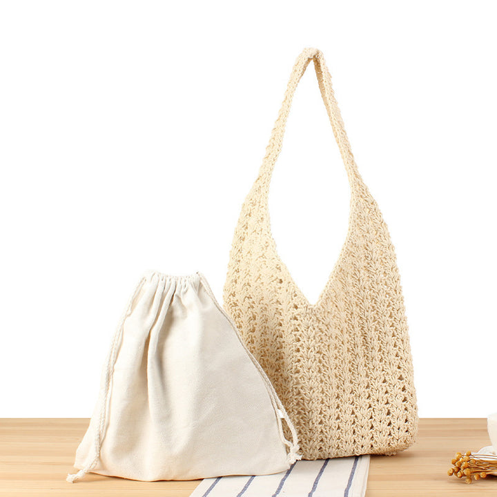 Modern mesh tote bag with elegant drawstring Skanto