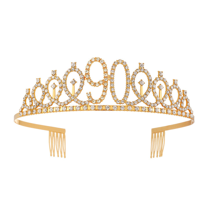 Damer krystall dekorert tiara med elegant design Skanto