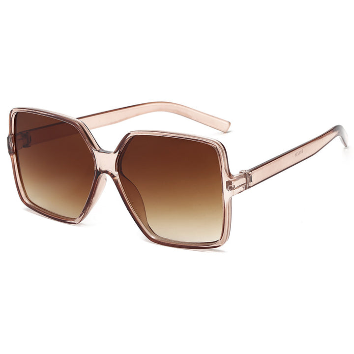 Dame oversized kvadratisk solbrille med elegant ramme Skanto