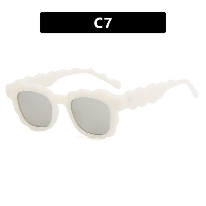 Women's fashionable sunglasses with wave frame Skanto