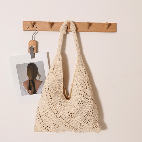 Hand-Knotted V-Design Tote Bag Skanto