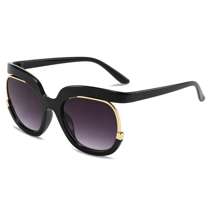 Dame Overdimensjonert Solbrille med elegant Skildpadde-design Skanto