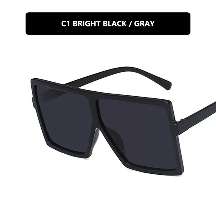 Women's modern oversized sunglasses with transparent frame and stylish lenses Skanto