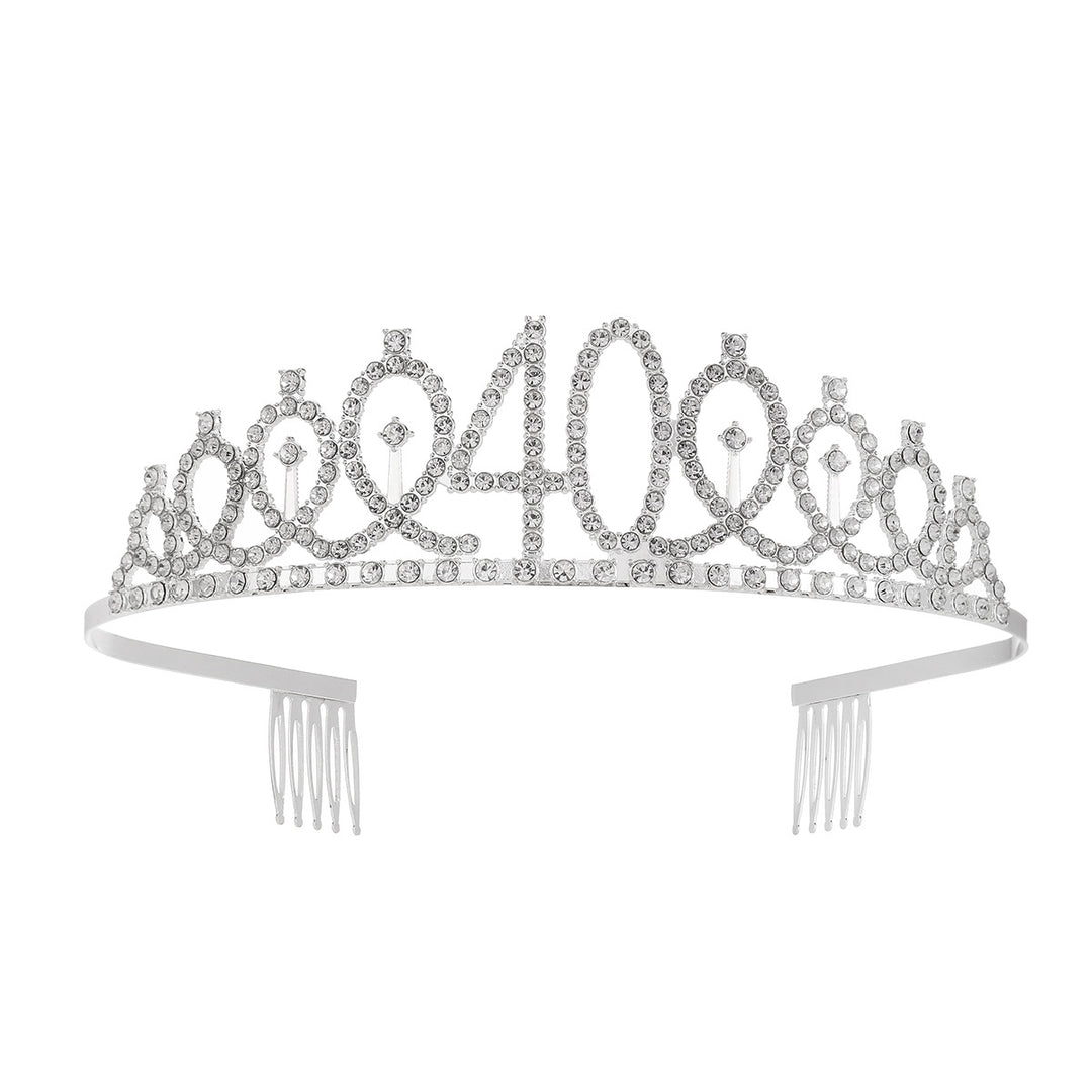 Damer krystall dekorert tiara med elegant design Skanto