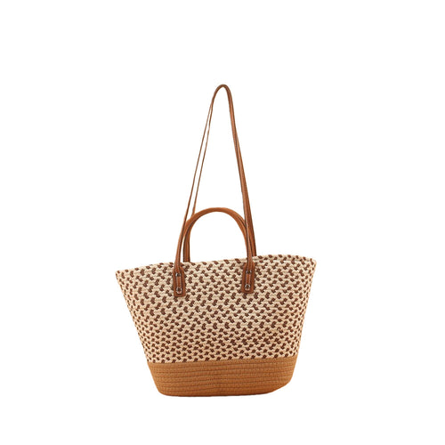 Elegant og romslig strandveske med flettet design Skanto