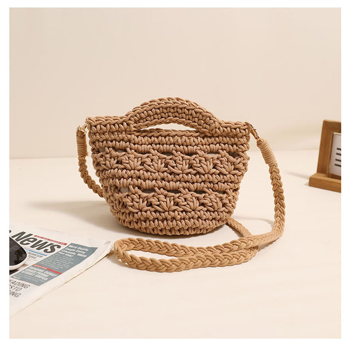 Playful macrame handbag with textured surface Skanto