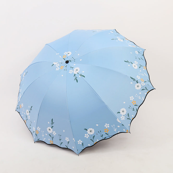Dame blomsterdekorert paraply Skanto
