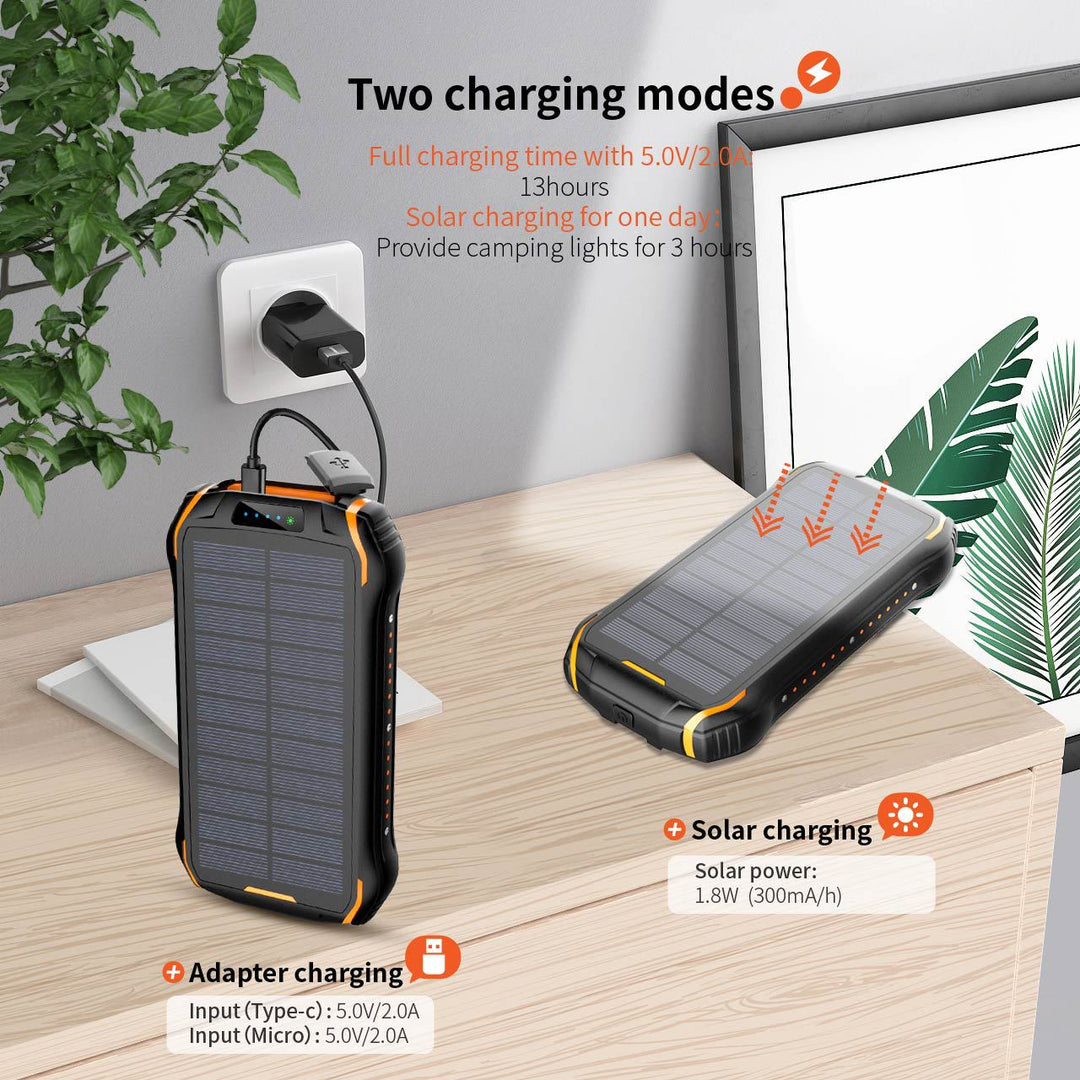 Solar-Powerbank med Høy lagringskapasitet og Ip66 beskyttelse Skanto