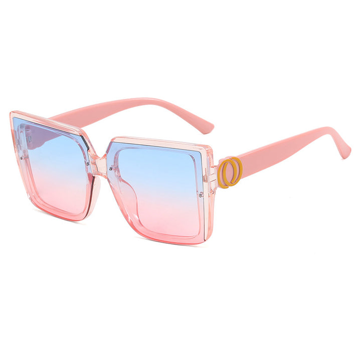 Dame firkantet solbrille med unikt dekkselement Skanto
