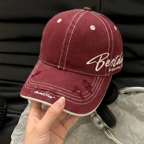 Herre Slitt Casual Bomulls Baseball Caps Skanto