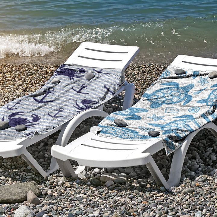 Strandhåndkle i hudvennlig mikrofiber med kreativ mønstermiks Skanto