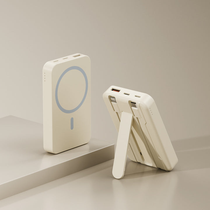Bærbar Powerbank med 15W Trådløs ladefunksjon Fra Skanto