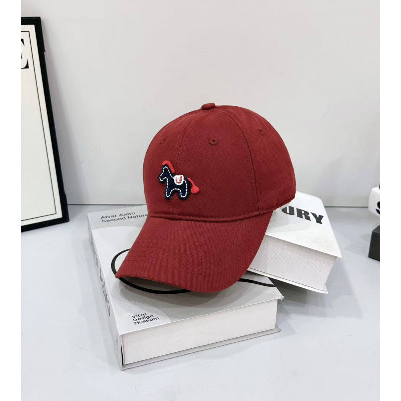 Kvinne Playful Brodert Pony Baseball Caps Skanto