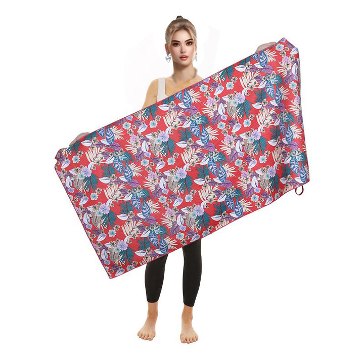 Dame Strandhåndkle med fargerik flamingo-design Skanto