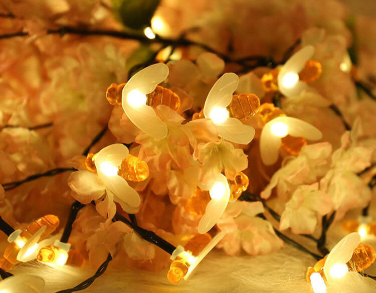 Norvo | Utendørs solenergi bier vanntette LED-lamper festival festdekorasjon lyskilder