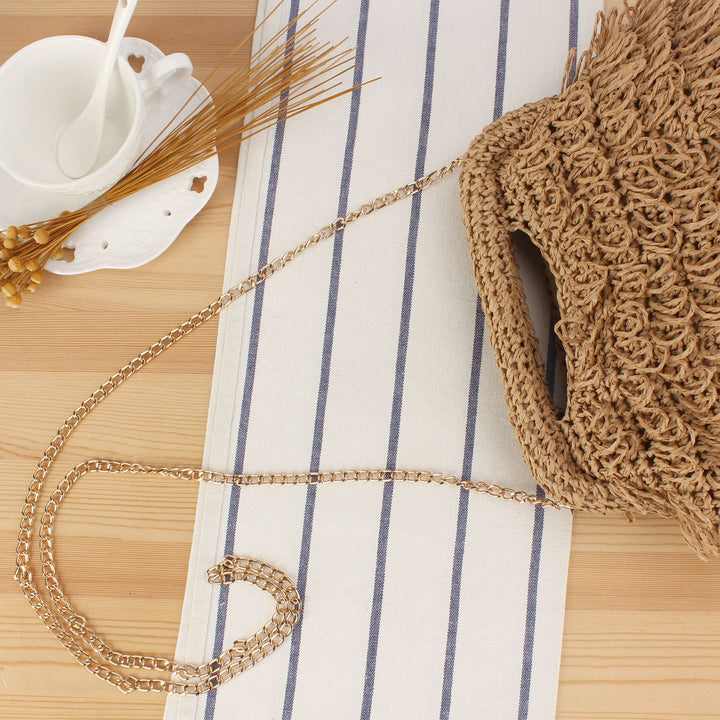 Designer handbag with interwoven macrame structure Skanto
