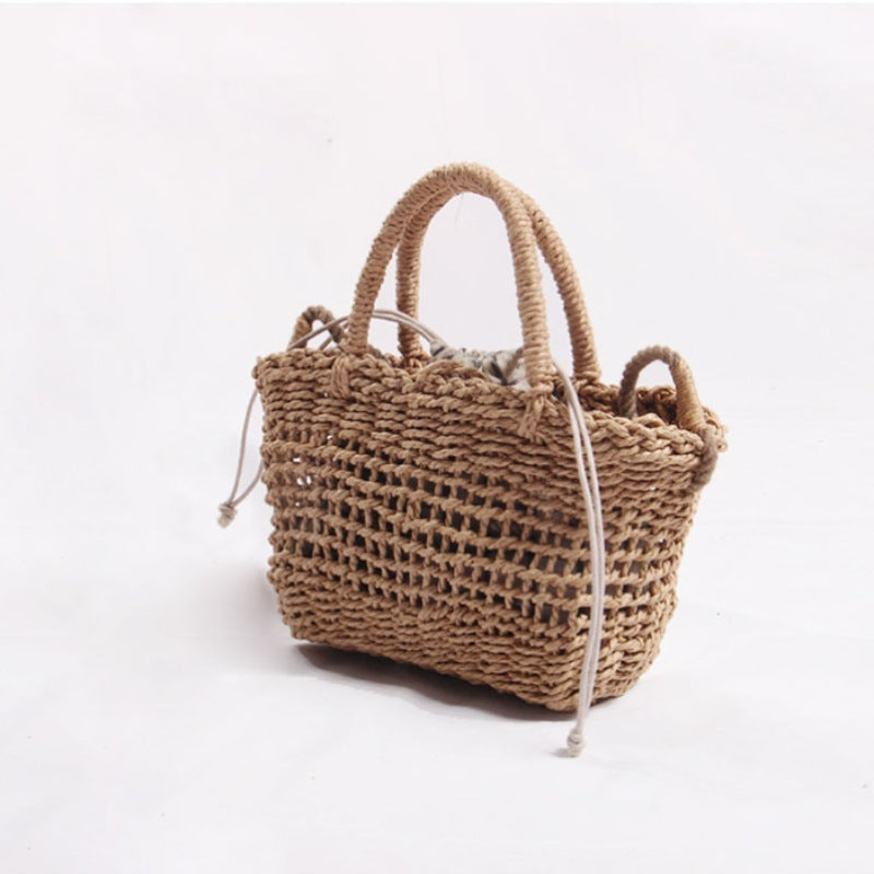 Handmade basket bag with detachable shoulder strap Skanto