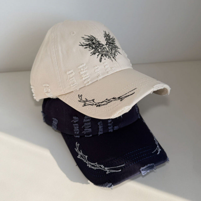 Kvinners Slitt Grafisk Snapback Caps Skanto