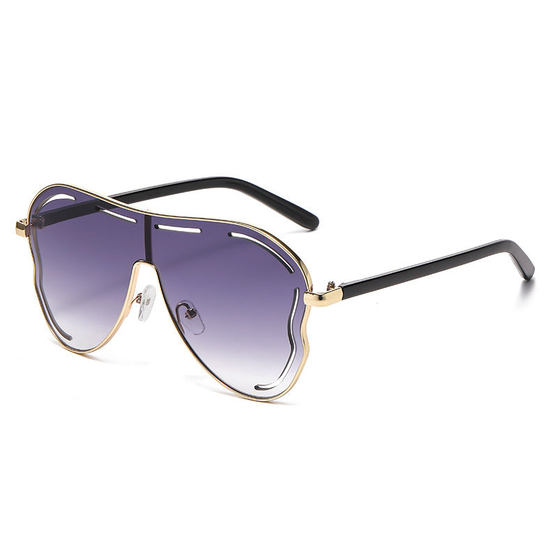 Menn's Aviator-Style Shield Sunglasses Skanto