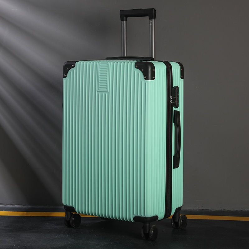 Hardsided suitcase with 360-degree rolling system and integrated safety feature Skanto