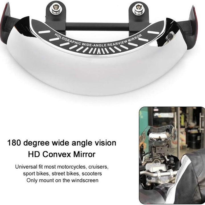 Holographic Wide-Angle Motorcycle Mirror Skanto