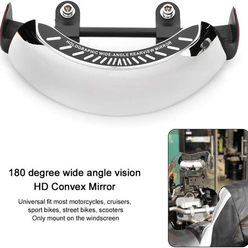 Holographic Wide-Angle Motorcycle Mirror Skanto