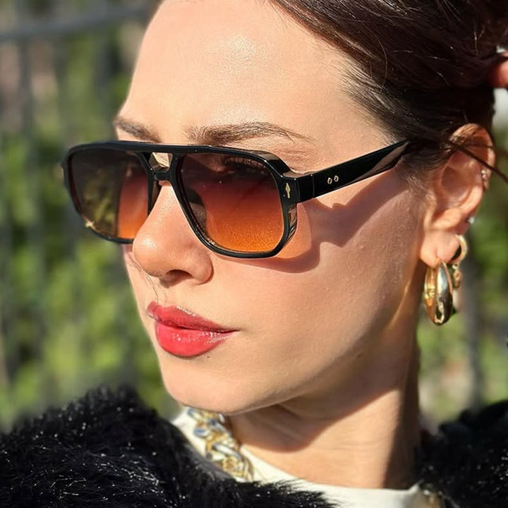Women's fashion square sunglasses with luxurious details Skanto