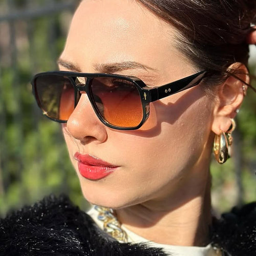 Women's fashion square sunglasses with luxurious details Skanto