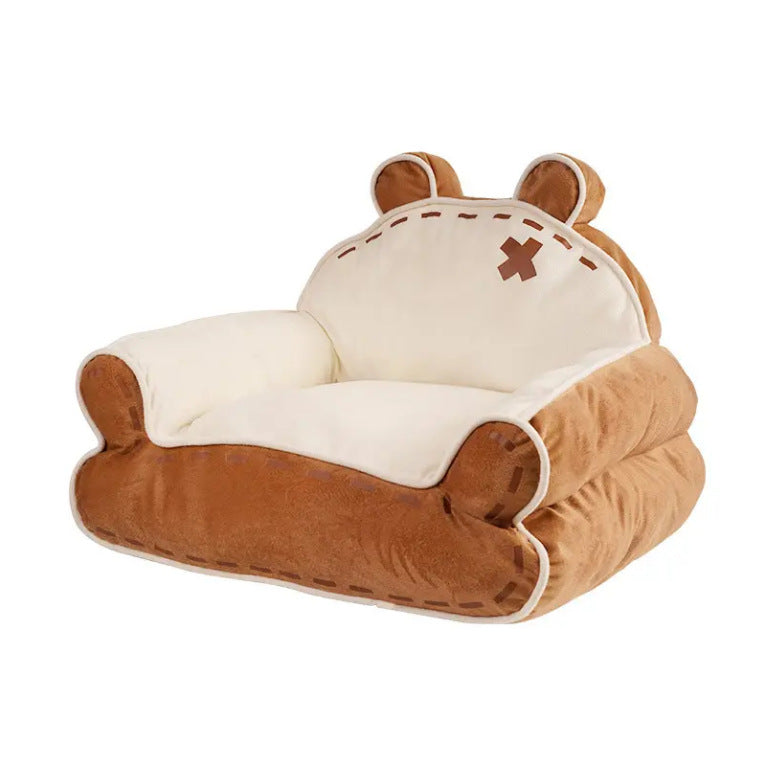 Kosebamse-tema lenestol hundeseng