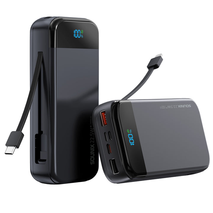 Høyytelses powerbank med LED-skjerm og hurtigladeteknologi Skanto