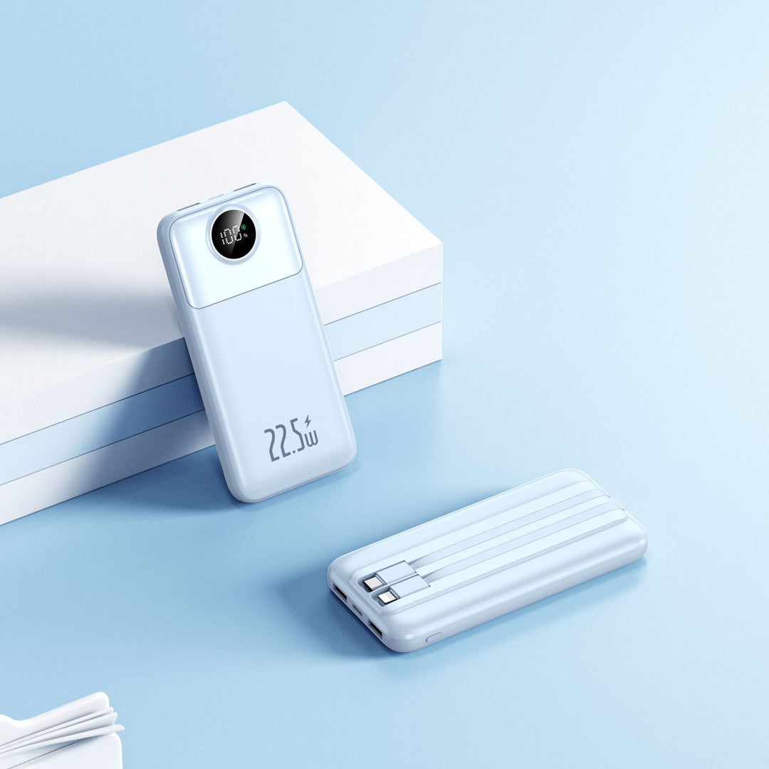 Powerbank med ekstremt rask ladeteknologi og LED-display Skanto