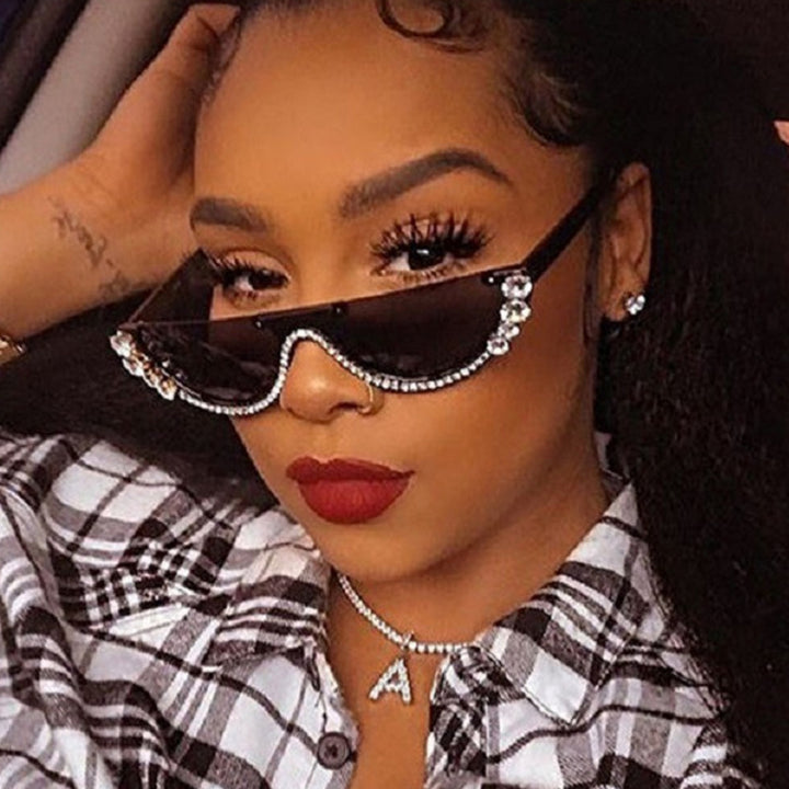 Women's stylish designer sunglasses with sparkling accents Skanto
