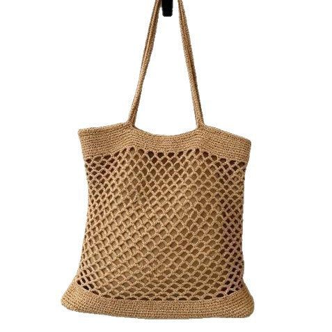 Makramee Tote Bag med Moderne Nettedesign Skanto