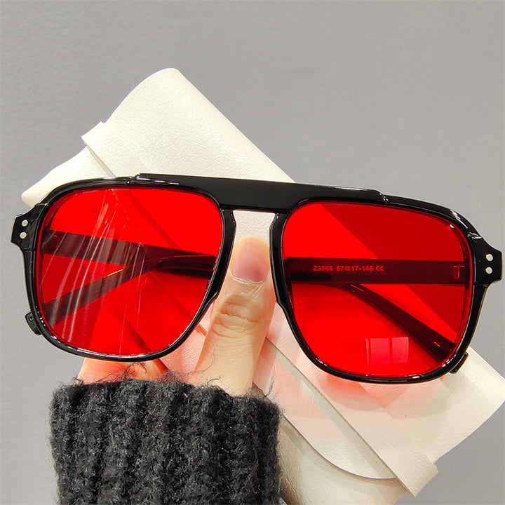 Women's geometric sunglasses with polarized yellow lenses Skanto