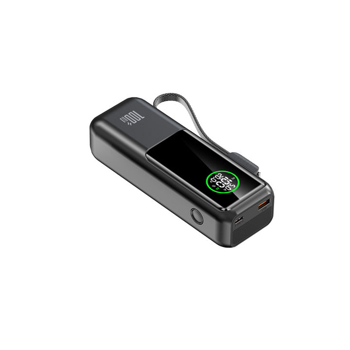 Høyytelses powerbank med digitalt LED-display og hurtigladefunksjon Skanto