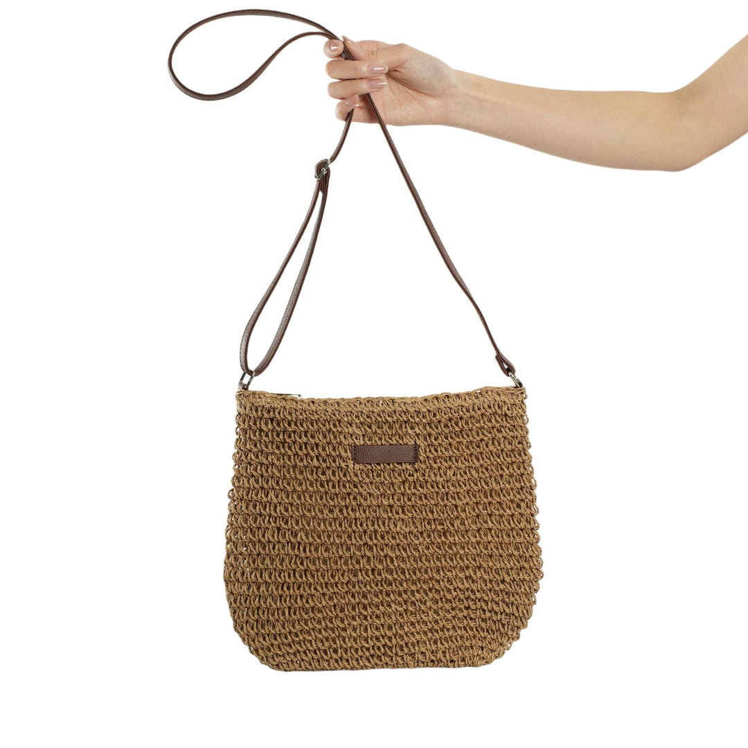Håndlaget rattan crossbody veske Skanto