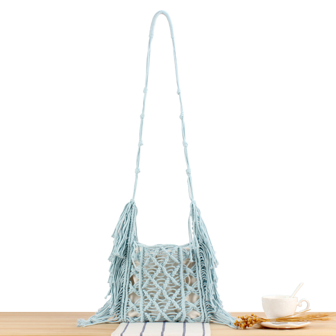 Handbag with artistic macrame design Skanto 1784182970