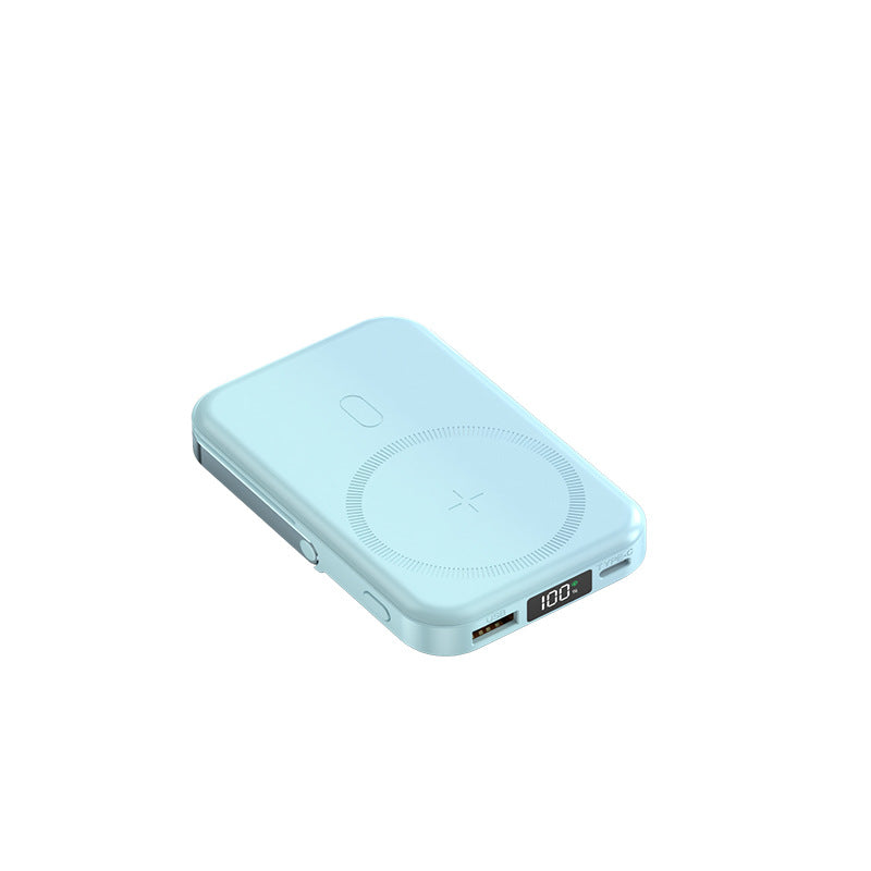 Bærbar Qi Powerbank med digital skjerm Skanto