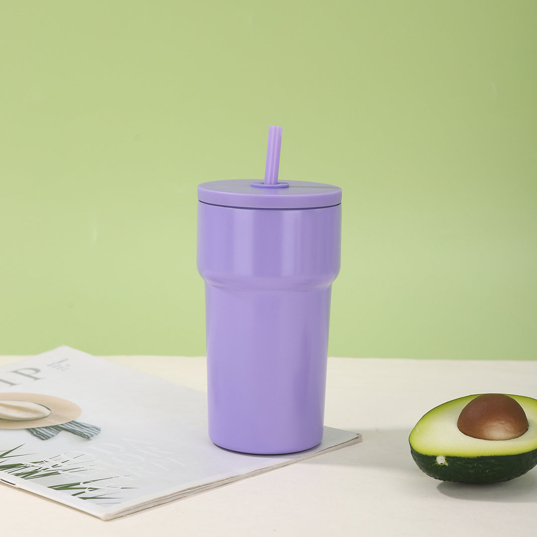 Unisex Isolert Drikkebecher med Støvbeskyttelseslokk og Strå Skanto
