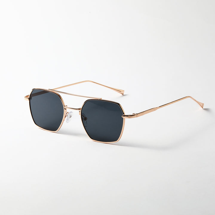 Dame filigrane solbriller med elegant polygonal ramme Skanto