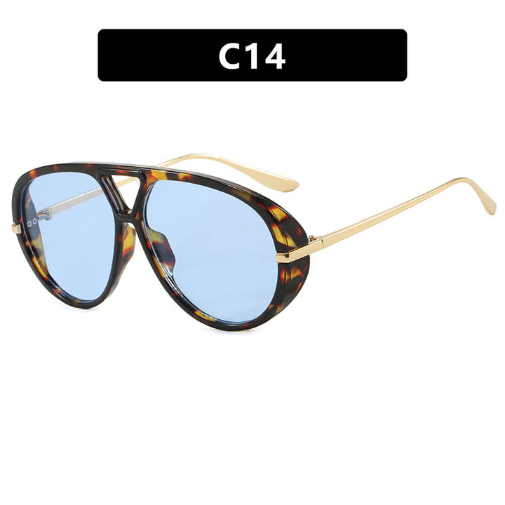 Women's Oversized Sunglasses with Elegant Plastic Frame and Mirrored Lenses Skanto