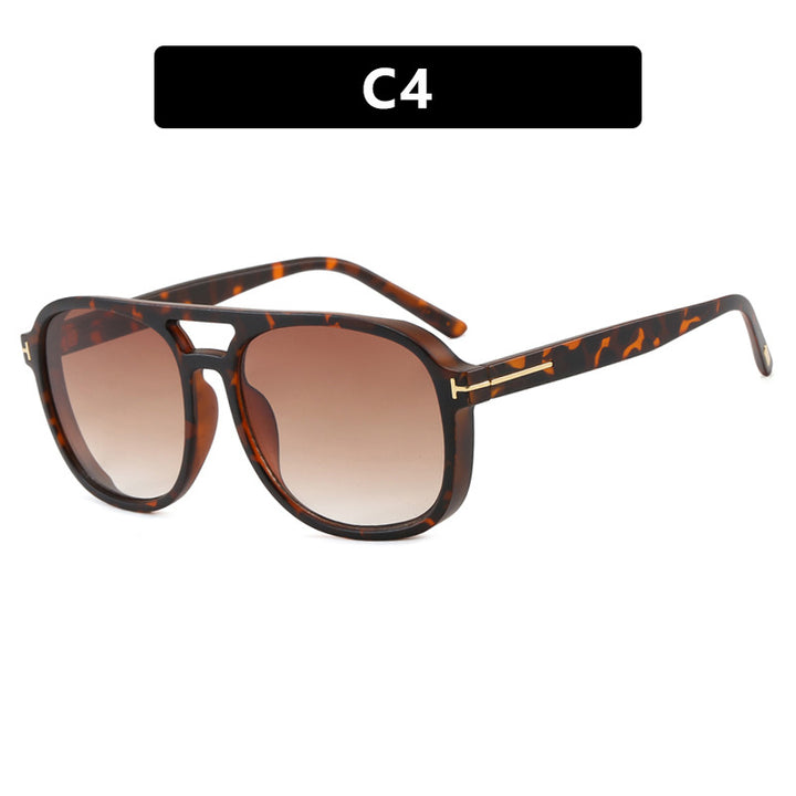 Women's square sunglasses with luxurious plastic frame and mirrored lenses Skanto