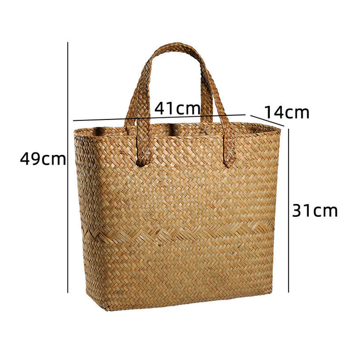Premium Håndvevd Naturlig Lagertote Skanto