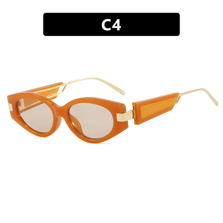 Women's Elegant Cat-Eye Sunglasses with Gold Details Skanto