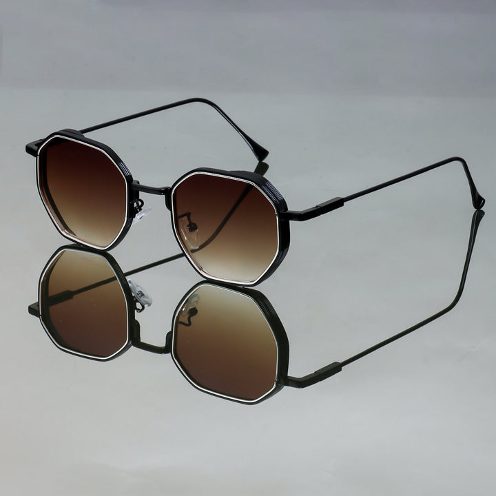 Dame solbriller i elegant, geometrisk stil med holdbar ramme Skanto