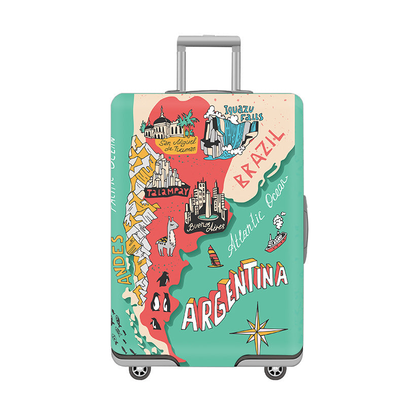 Cartoon Cat Design Hard Shell Luggage Skanto