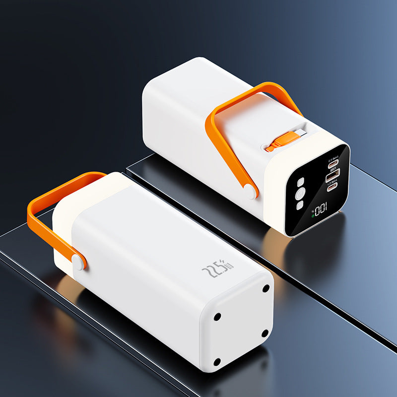 Bærbar Powerbank med intelligent ladeconcept og digital kapasitetsindikator Skanto