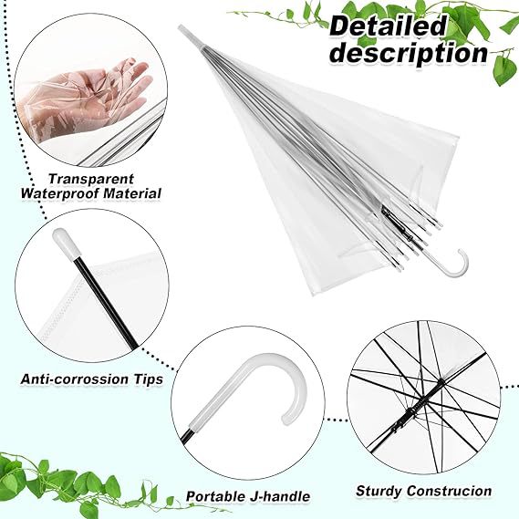 Dame Gjennomsiktig Regnparaply med elegant design Skanto